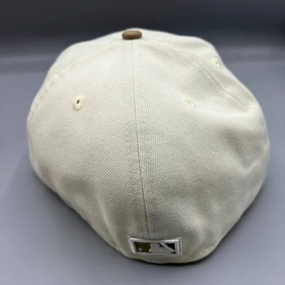 Baltimore Orioles Hat Men 7 5/8 White Brown‎ 59Fifty New Era MLB Fitted Cap